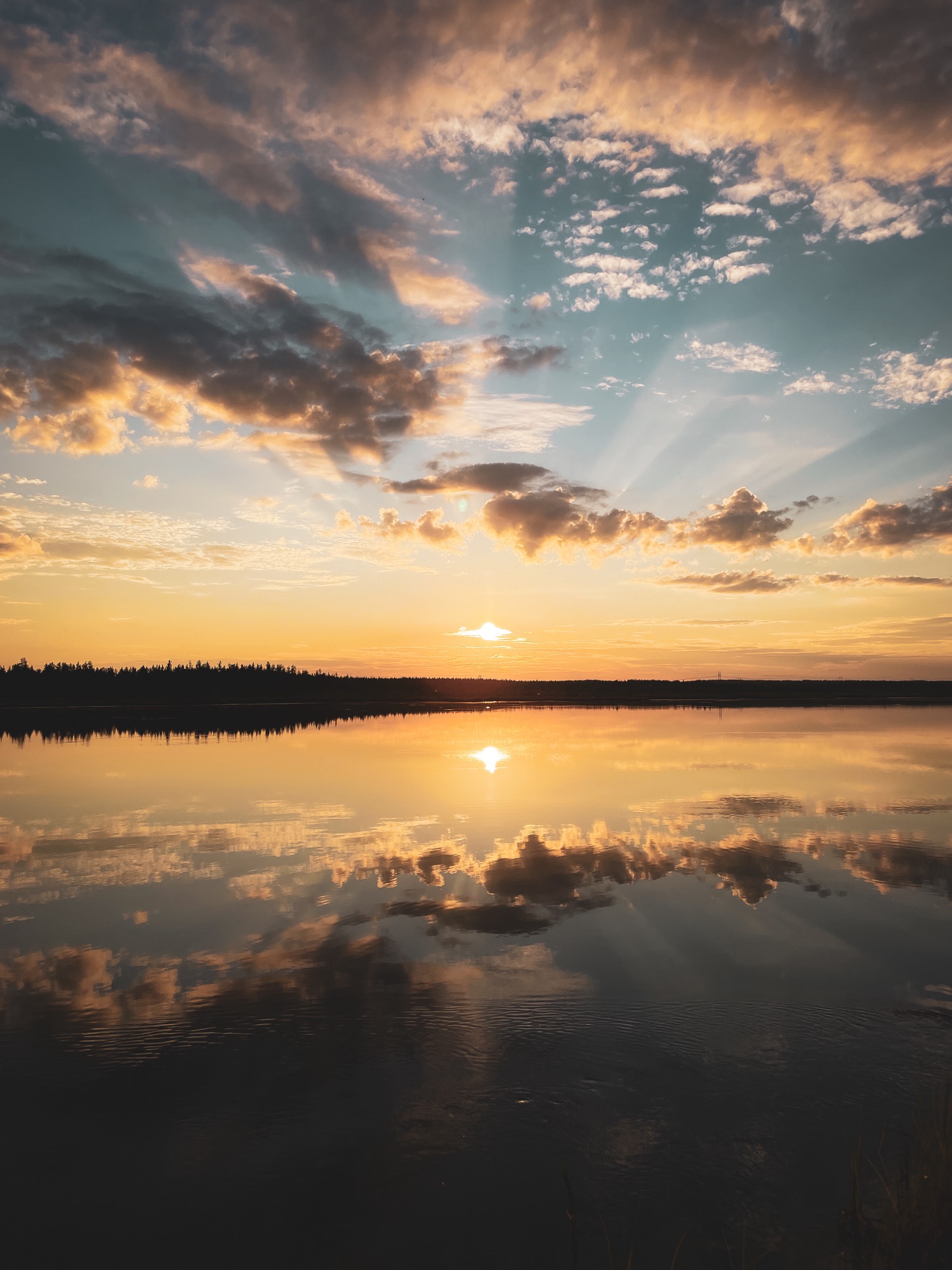 summer sunset in rovaniemi