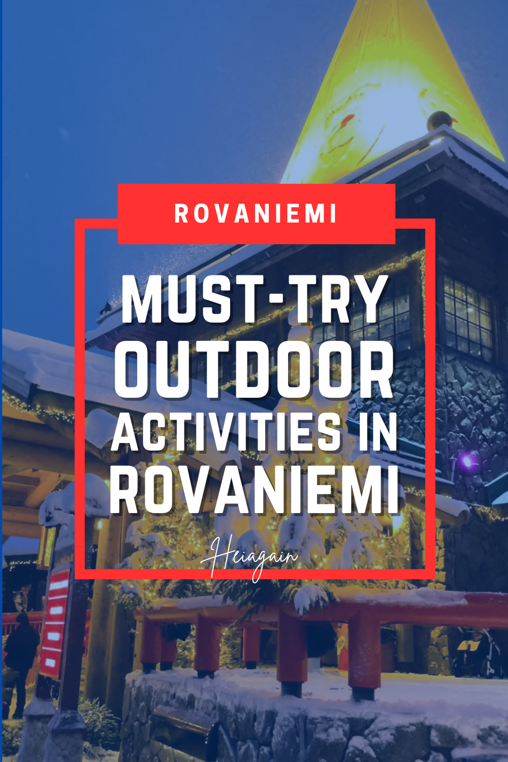 Exploring Rovaniemi city center and surrounding snowy landscapes in Finnish Lapland during winter.