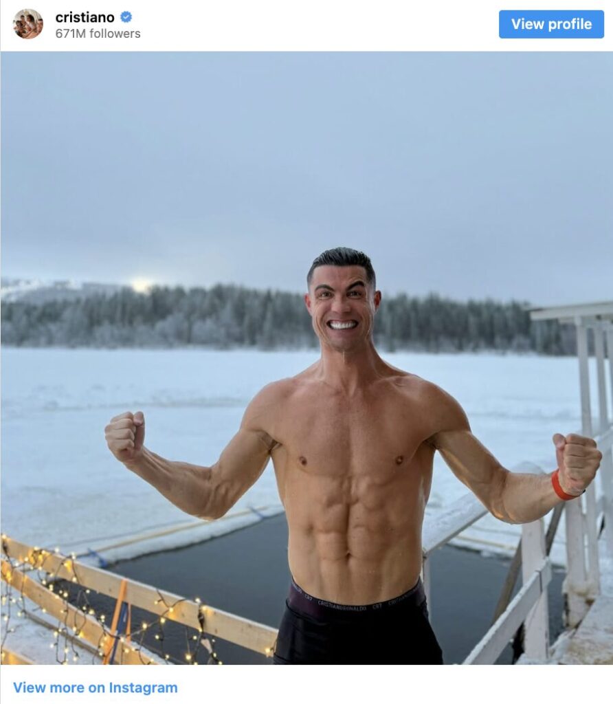 Celebrities in lapland, christiano ronaldo in lapland