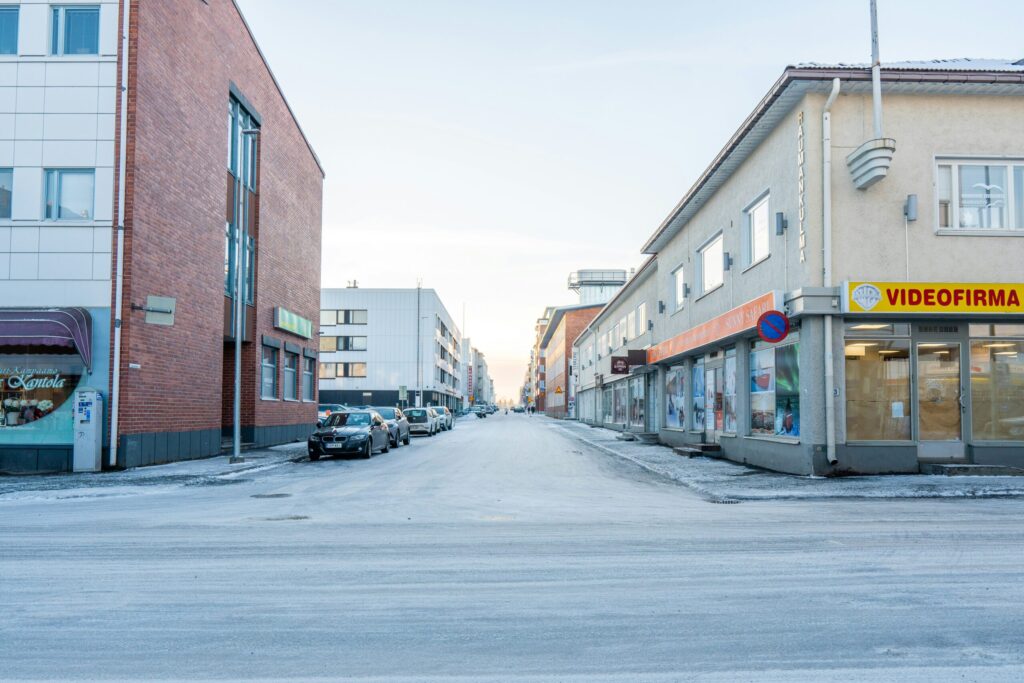 rovaniemi city in winter time